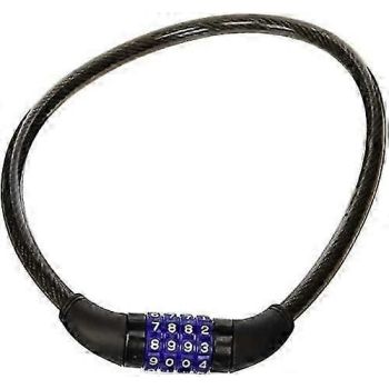 4-Digit Bicycle Lock, 12 mm Steel Cable, Bicycle Security Lock