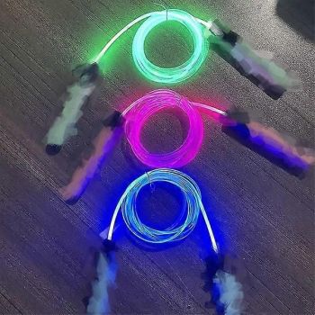 Glowing Jump Ropes, Adjustable Jumping Rope Fitness Exercise Weight Loss & Night