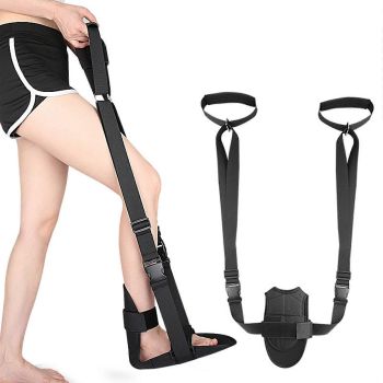 Foot and Calf Stretcher Stretching Strap Leg Stretch Strap Flexibility Stretch Bands for Exercise Black