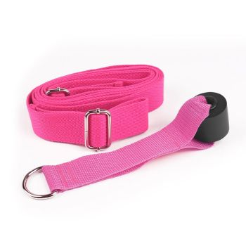 Stretching Strap Sports Leg Stretching Strap for Women Men Gymnastics Ballet Rose Red
