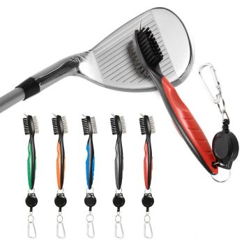 Golf Club Cleaning Brush Reel Groove Cleaner Tool -Red