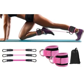 6Pcs Ankle Resistance Bands Ankle Bands for Working Out with Cuffs Resistance Bands -Mixed Color