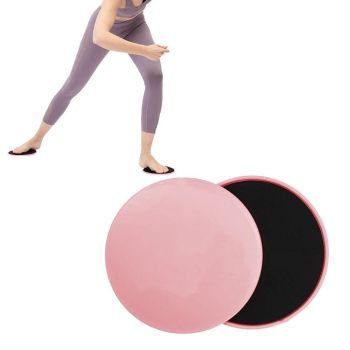 2PCS Gym Training Fitness Exercise Glider Slide Discs Core Slider Workout -Black