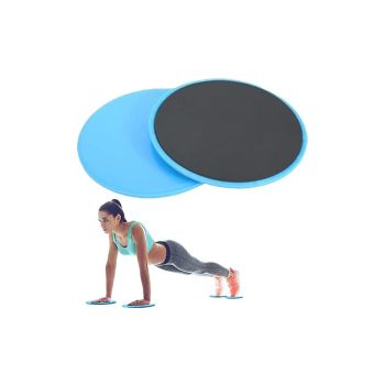 2PCS Gym Training Fitness Exercise Glider Slide Discs Core Slider Workout -Pink