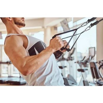 Yoga Strength Trainer Pull Down Home Gym Exercise Handles Replacement Fitness Equipment for Pilates -Blue