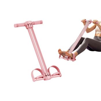 Pedal Resistance Band with Handles Adjustable Detachable Multifunction Pedal Resistance Band for Abs Arms Waist Legs Home Fitness - Purple