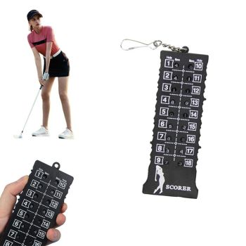 18 Hole Golf Score Counter Stroke Counter -Black