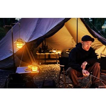 Portable Camping Light Waterproof LED Tent Lantern Rechargeable Outdoor Hanging Lamp