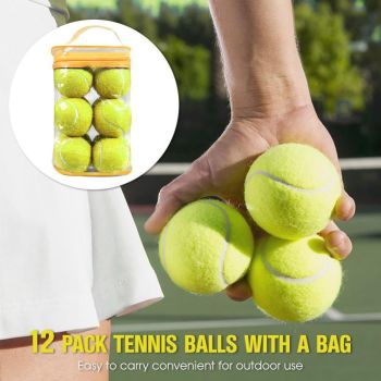 12 Pack Soft Training Tennis Balls, Low Pressure Pract Balls for Daily Training - Pink