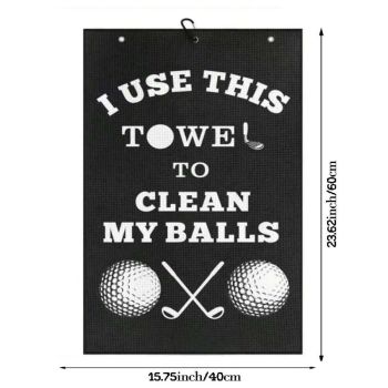 Golf Towel for Golf Bag with Clip Funny Cleaning Cloth for Balls & Clubs