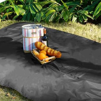3 in 1 Portable Rain Poncho Waterproof Lightweight Emergency Raincoat with Pocket - Black