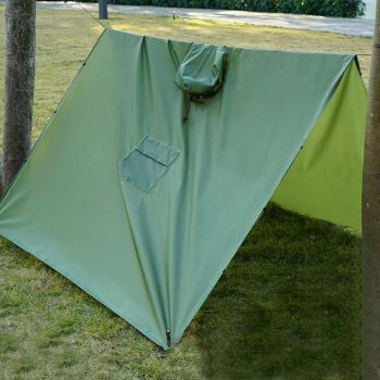 3 in 1 Portable Rain Poncho Waterproof Lightweight Emergency Raincoat with Pocket - Army Green