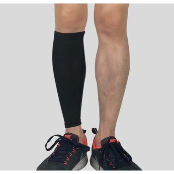 Professional Football Calf Compression Leg Guard 2 Pairs (Red)