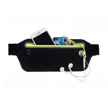 Fanny Belt Bag Waist Pack Crossbody Bags Bum Bag for Running Hiking Travel Workout Adjustable Strap -Black