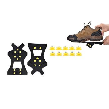 Ice Cleats Crampons Snow Shoe Spikes Grips Anti-Slip for Shoes Boots -L