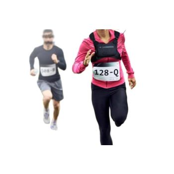 Water Resistant Running Vest Chest Pack Phone Holder for Running Lightweight Training Pack with Reflective Detail - Black