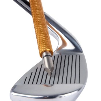 Golf Club Groove Cleaning Tool Wedge and Iron Groove Sharpener Golf Accessory - Black