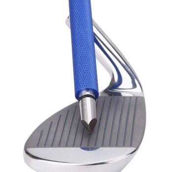 Golf Club Groove Cleaning Tool Wedge and Iron Groove Sharpener Golf Accessory - Gold