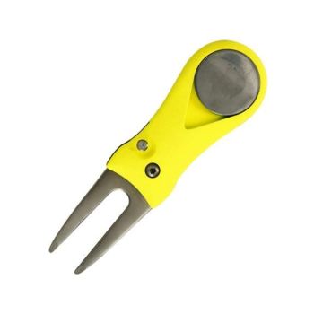 Stainless Steel Golf Green Fork Turf Repair Tool for Lawn Care and Divot Maintenance - Purple