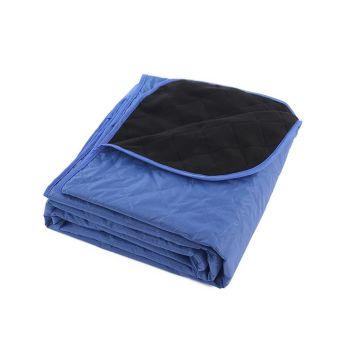 Outdoor Fleece Polyester Camping Blanket Waterproof Thick Portable Picnic Mat Machine Washable-wine red