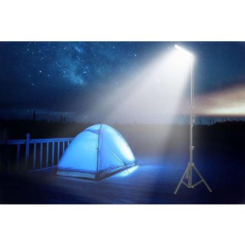 Portable LED Camping Lantern with Adjustable Height Tripod for Outdoor