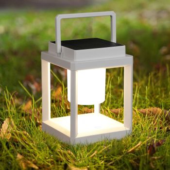 Solar Camping Lantern with USB Charging Portable Outdoor Light (Warm Black)