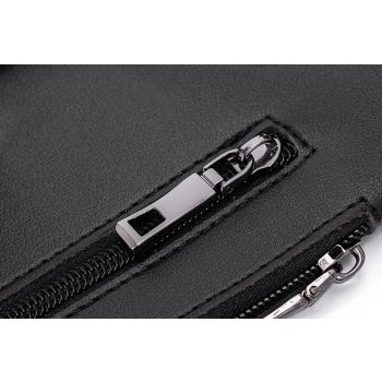 Outdoor Double Shoulder Armpit Bag with Multiple Pockets - Black