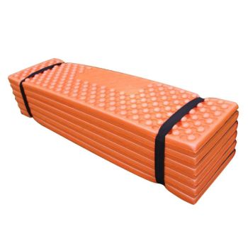 Foldable moisture-proof nap mat outdoor thickened moisture-proof mat Sleeping cushion: Orange