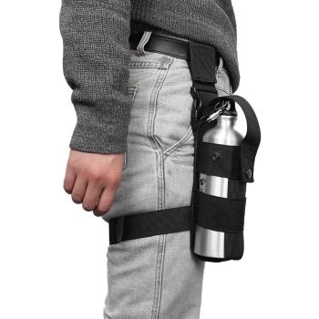 Multifunctional Leg Bag Tactical Thigh Pack Bottle Holder Outdoor Travel Black