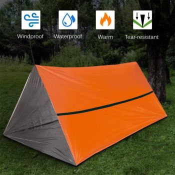 Outdoor Waterproof Emergency Survival Tent Shelter with Sleeping Bag for Camping Hiking Adventure