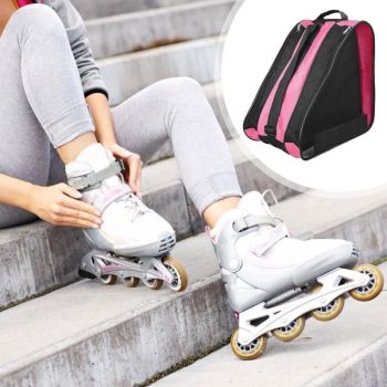 Skate Shoes Storage Bag, Roller Skate Bag Skate Bag (Pink)