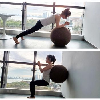 65cm Cotton Linen Yoga Ball Cover Protective Exercise Ball Skin Wrap Accessory
