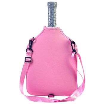 Neoprene Tennis & Pickleball Paddle Bag Lightweight Protective Carry Case with Shoulder Strap - Orange