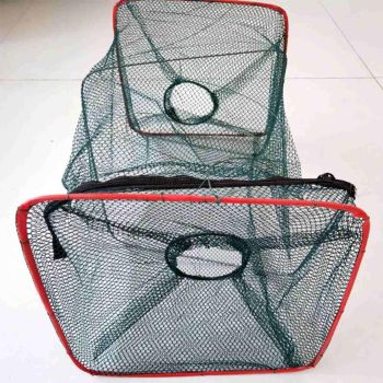 Fishing Bait Trap Fish Net Cast Dip Cage Crab Minnow Crawdad Shrimp Foldable
