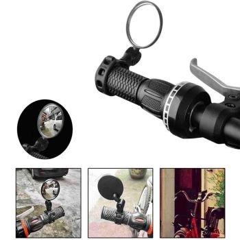 2pcs 360 Bike Bicycle Cycling Rear View Mirror Handlebar Safety Flexible