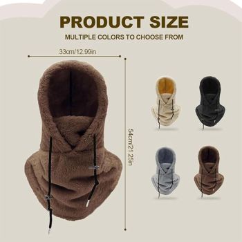 Ski Mask Winter Windproof Warm Uni Fleece Lined Face Cover Scarf (Green)