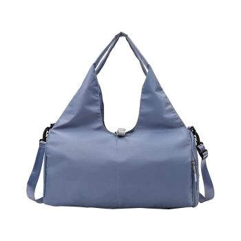 Gym Tote Bag with Shoe Compartment and Wet Dry Storage Pockets for Women Travel Duffel Bag Yoga Gym Bags with Yoga Mat Holder -Purple