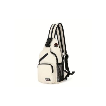 Water-resistant Chest Pack Outdoor Travel Shoulder Sling Backpack Crossbody Bag -Black