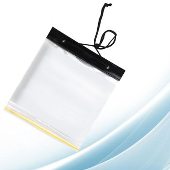 Outdoor Waterproof Map Bag Plastic Self-sealing Bag Transparent Stationery Bag White (Without Map)