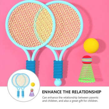 1 Set Boys Badminton Racket Training Outdoor Sports Leisure Toys Badminton Set