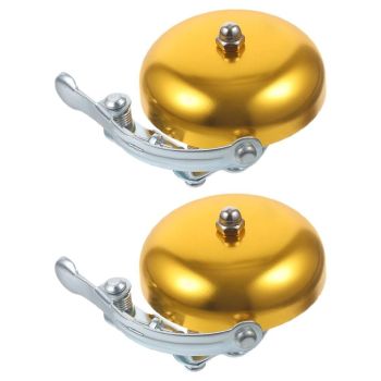 2pcs Aluminum Alloy Bicycle Bell Vintage Bike Bell Replacement For Mountain Bikes Cycling Loud And Clear Sound