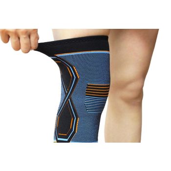 2-Pack Knitted Knee Support Sleeve Leg Brace for Gym Sports Running(XL)