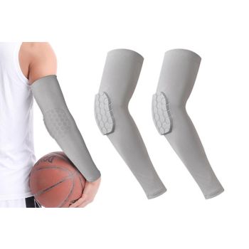 2 Pcs Tennis Elbow Compression Support Sleeve for Golfers Elbow relaxation Workout Weightlifting Elbow Brace with Honeycomb Lining -Black / L