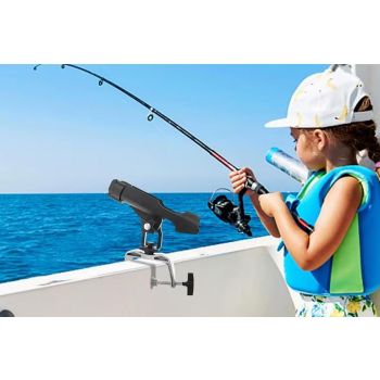 360 Degrees Rotatable Fishing Rod Holders For Boat Side Rails Fishing Accessories