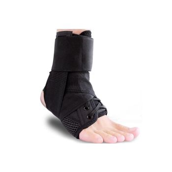 Adjustable Lace Up Ankle Brace Support for Sports Running Basketball - L