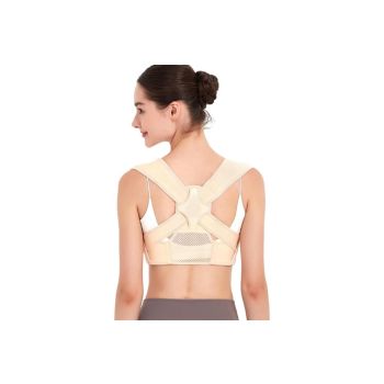 Adjustable Posture Corrector for Posture Correction Back Straightener -Nude / L