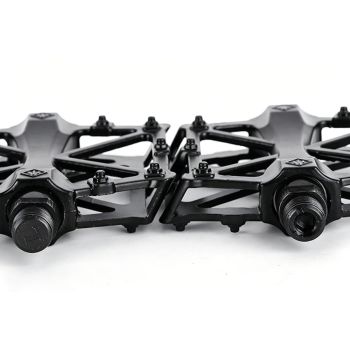 Aluminum Alloy Bike Pedals Wide Platform Lightweight Bicycle Pedals for MTB Road Bikes - Black