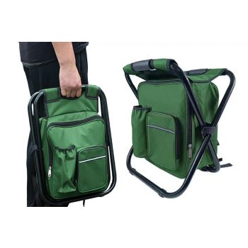 Portable Cooler Stool Multi-Function Folding Fishing Chair - Green