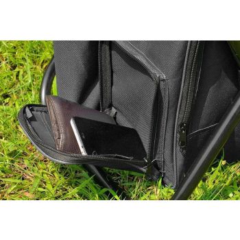Portable Cooler Stool Multi-Function Folding Fishing Chair - Black