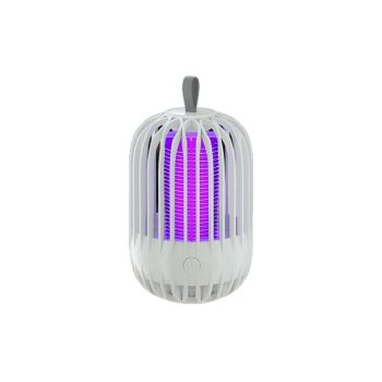 USB Electric Mosquito Killer Lamp Mosquito Zapper Trap Bug Zapper lectric Fly Traps Insect Pest Control for Home, Backyard, Patio, Camping, Fishing (Grey)